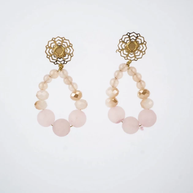Rose quartz Alma earrings...