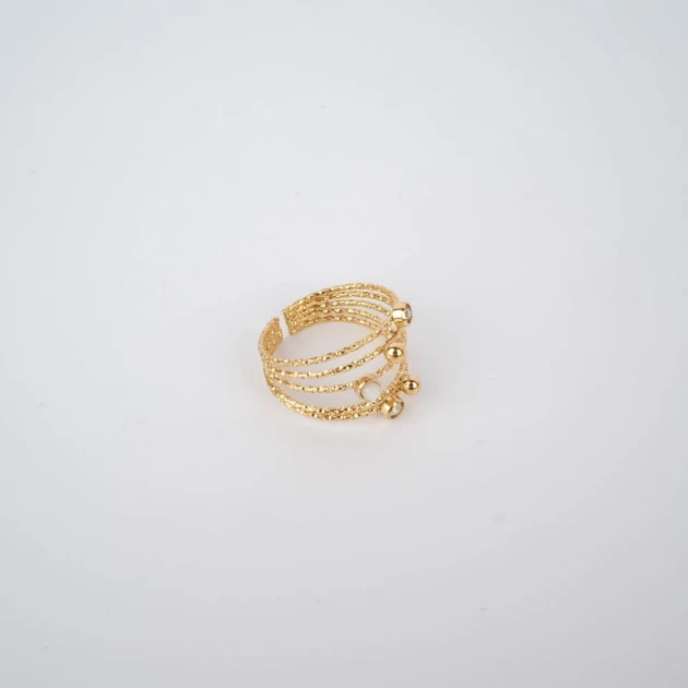 Ninon steel gold ring - Zag...