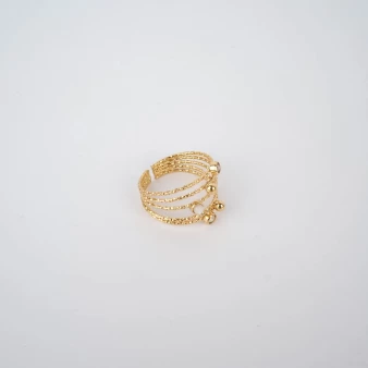 Ninon steel gold ring - Zag...