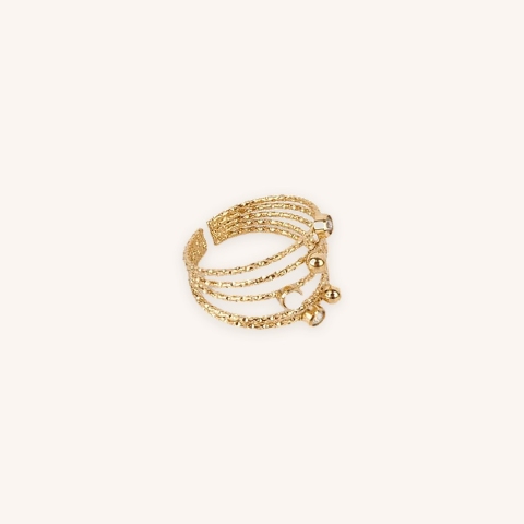 Bague Ninon acier or - Zag Bijoux