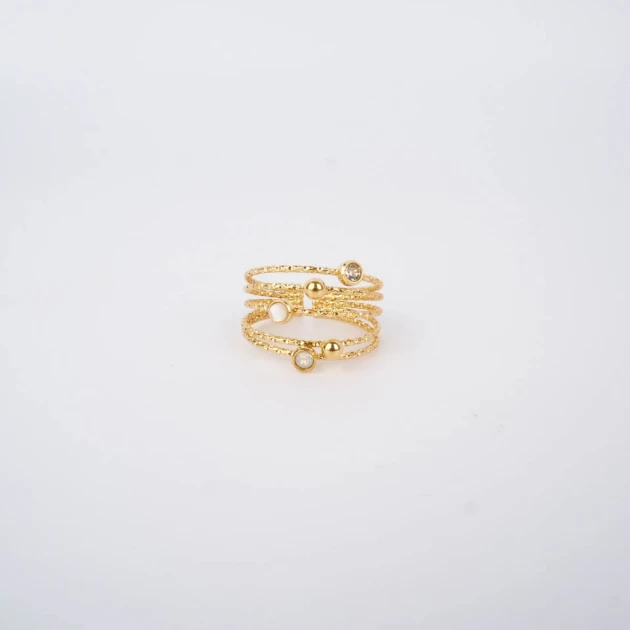 Bague Ninon acier or - Zag Bijoux