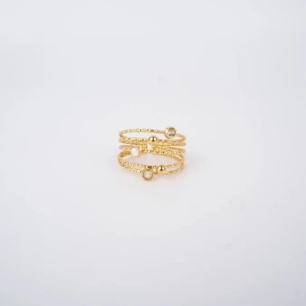 Ninon steel gold ring - Zag Bijoux