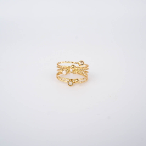 Ninon steel gold ring - Zag Bijoux