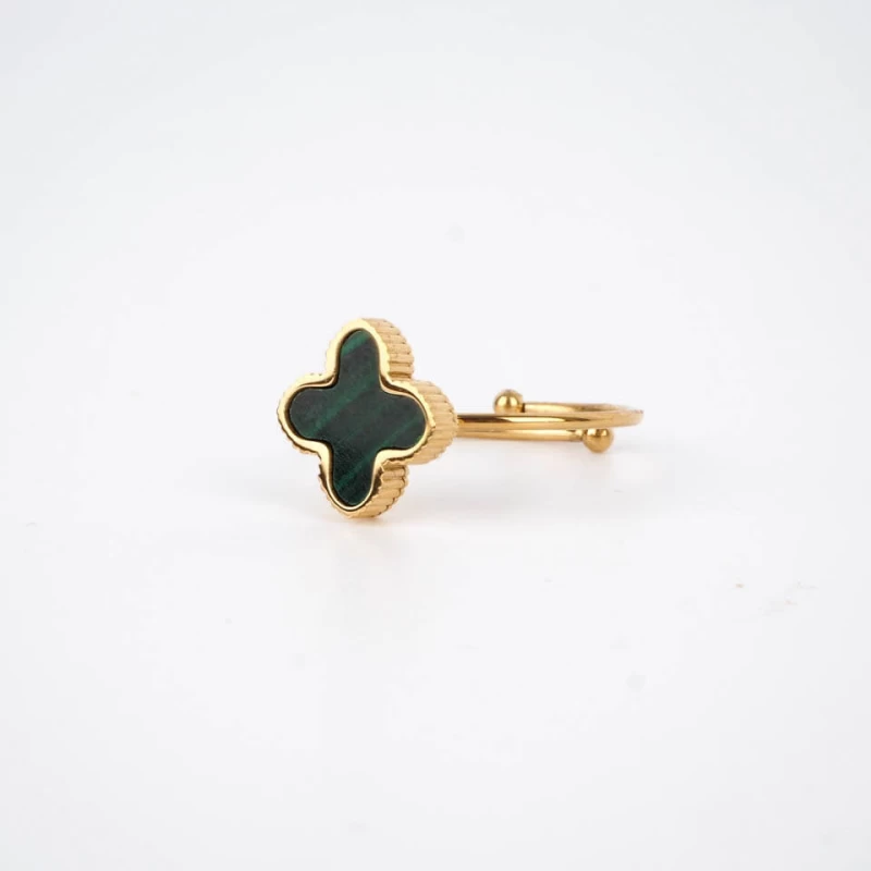 Bague Bonnie verte acier or - Zag Bijoux Bague Bonnie verte acier or - Zag Bijoux
