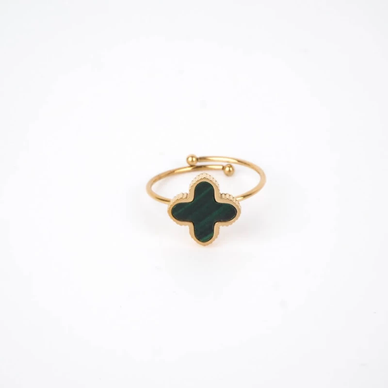 Bague Bonnie verte acier or - Zag Bijoux Bague Bonnie verte acier or - Zag Bijoux