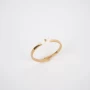 Pearly flower ring in gold steel - Zag Bijoux