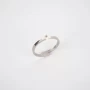 Steel pearly flower ring - Zag Bijoux