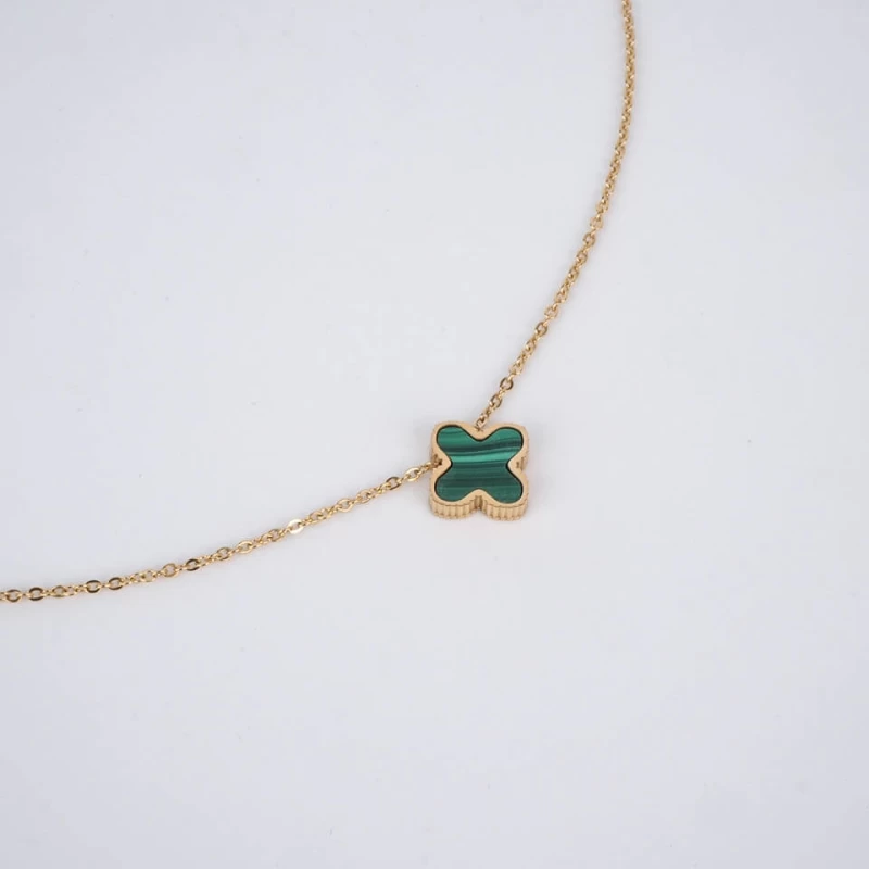 Bonnie necklace green steel gold - Zag Bijoux Bonnie necklace green steel gold - Zag Bijoux