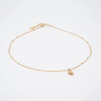 Gold steel scarab necklace - Zag Bijoux
