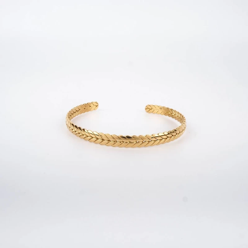Benoit bangle bracelet steel gold - Zag Bijoux Benoit bangle bracelet steel gold - Zag Bijoux