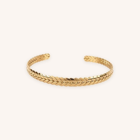 Bracelet jonc Benoit acier or - Zag Bijoux