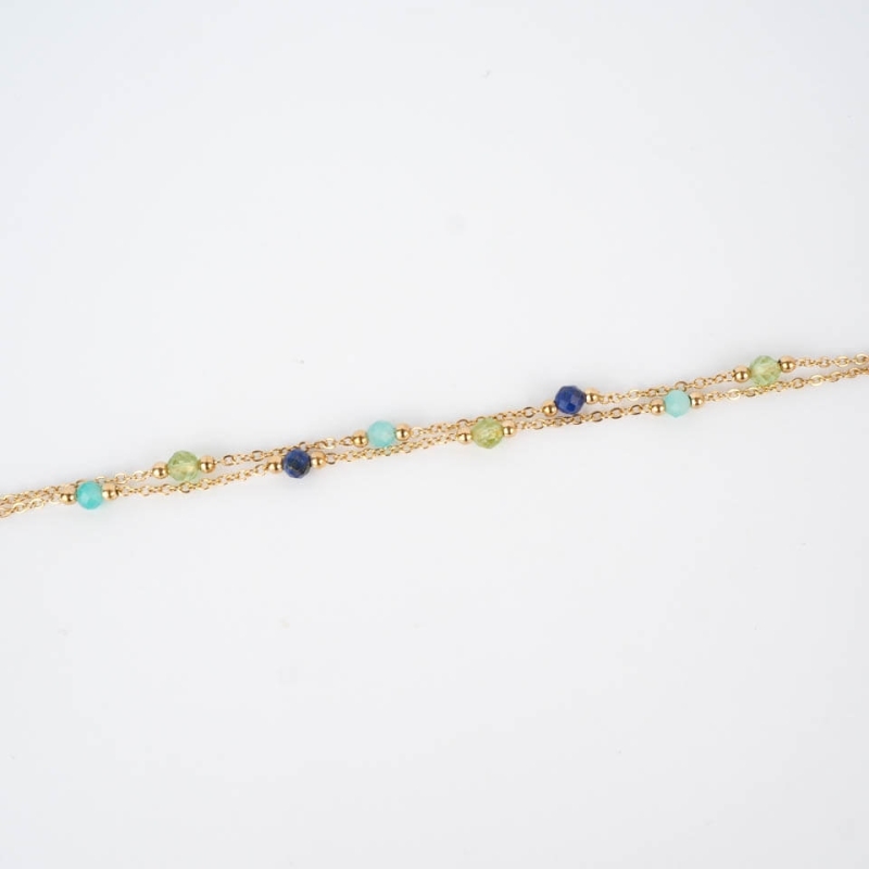Falls bracelet blue steel gold - Zag Bijoux