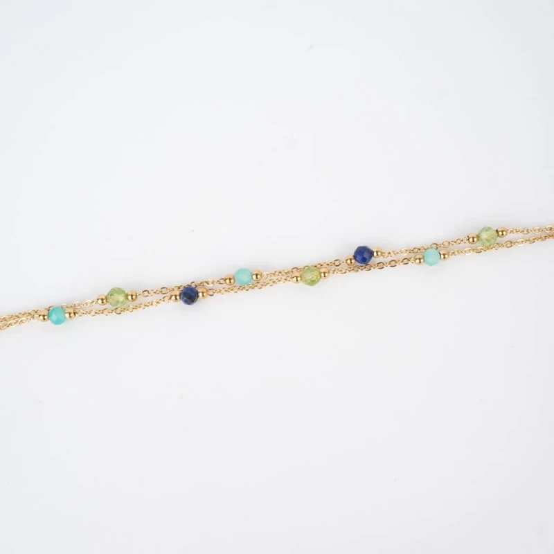 Falls bracelet steel blue gold - Zag Bijoux Falls bracelet steel blue gold - Zag Bijoux