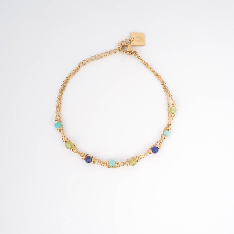 Falls bracelet blue steel gold - Zag Bijoux