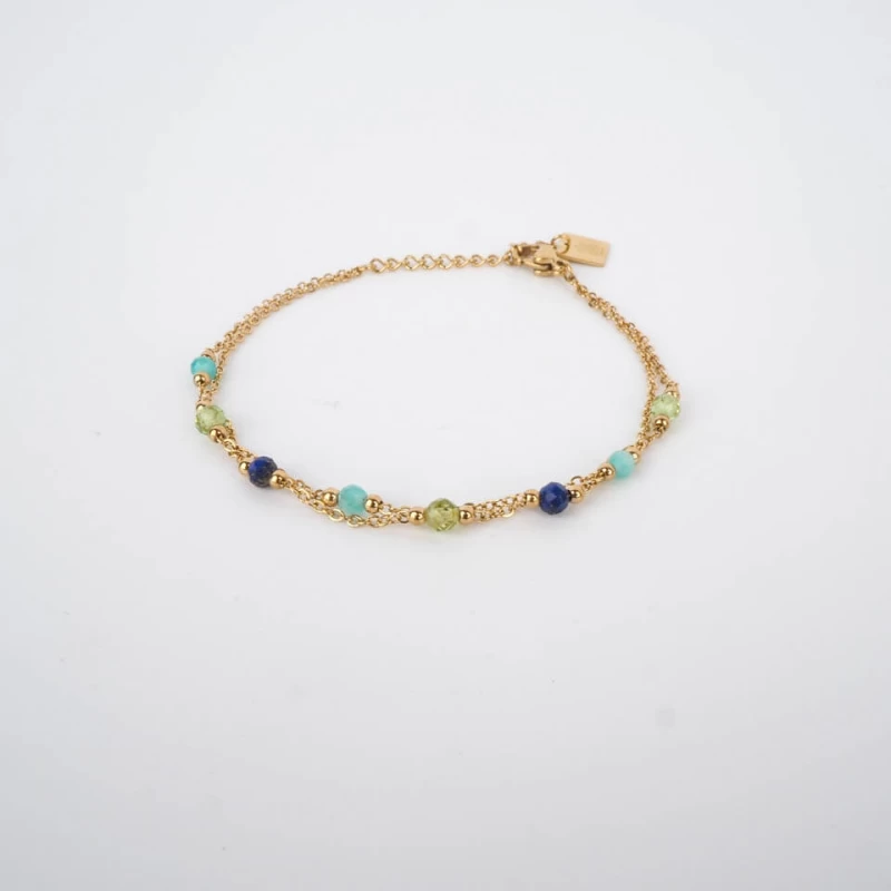 Falls bracelet steel blue gold - Zag Bijoux Falls bracelet steel blue gold - Zag Bijoux