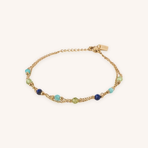 Bracelet Falls bleu acier or - Zag Bijoux