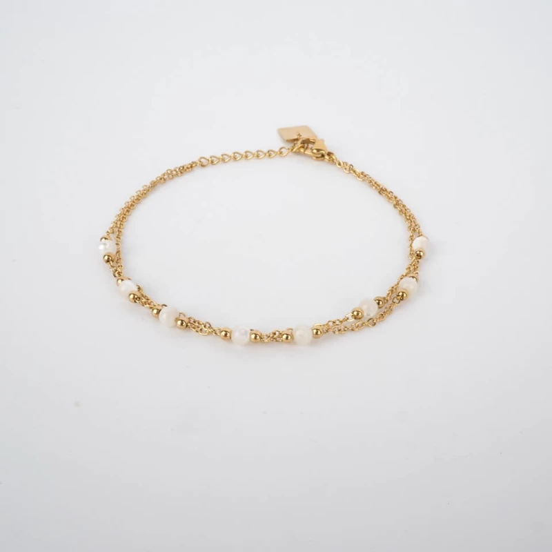 Falls bracelet white steel gold - Zag Bijoux