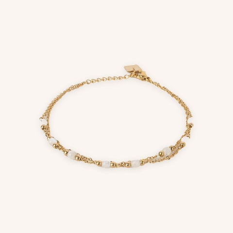 Bracelet Falls blanc acier or - Zag Bijoux