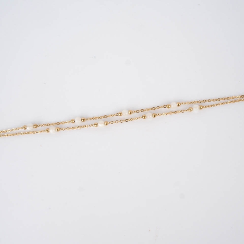 Falls bracelet white steel gold - Zag Bijoux