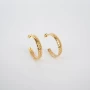 Benoit hoop earrings in gold steel - Zag Bijoux