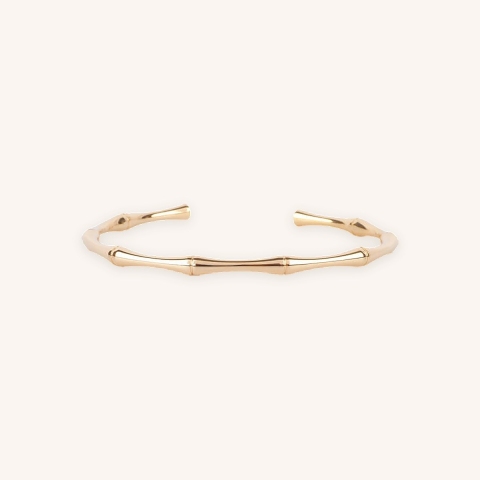 Bracelet jonc bambou plaqué or - Pomme Cannelle