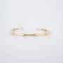Gold-plated bamboo bangle bracelet - Pomme Cannelle