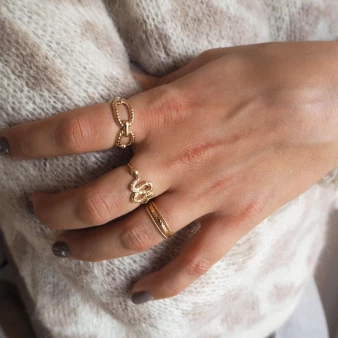 Mini gold-plated Eoline ring - Pomme Cannelle