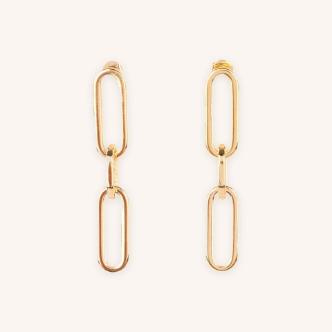 Gold curb earrings - Pomme Cannelle