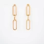 Gold curb earrings - Pomme Cannelle