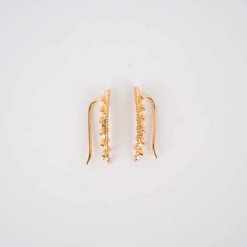 Gold ear cuff earrings - Pomme Cannelle
