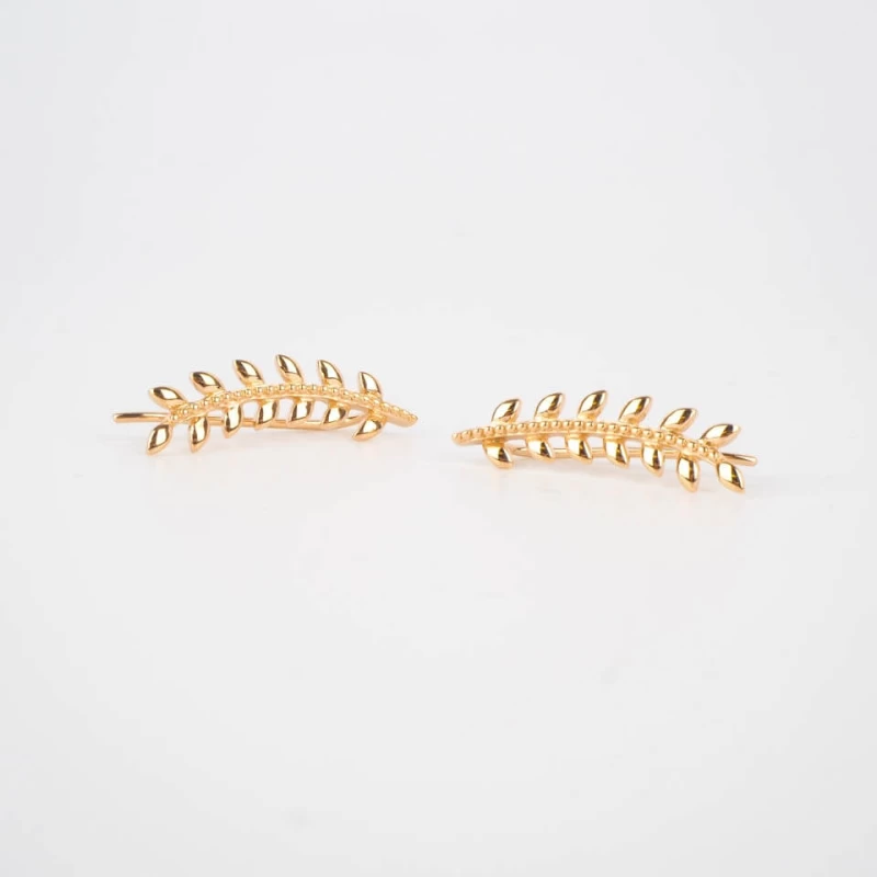 Gold ear cuff earrings - Pomme Cannelle