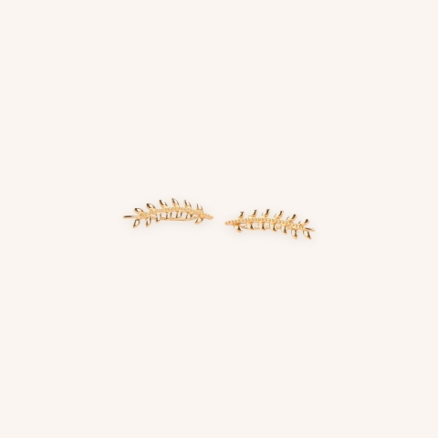 Gold ear cuff earrings - Pomme Cannelle