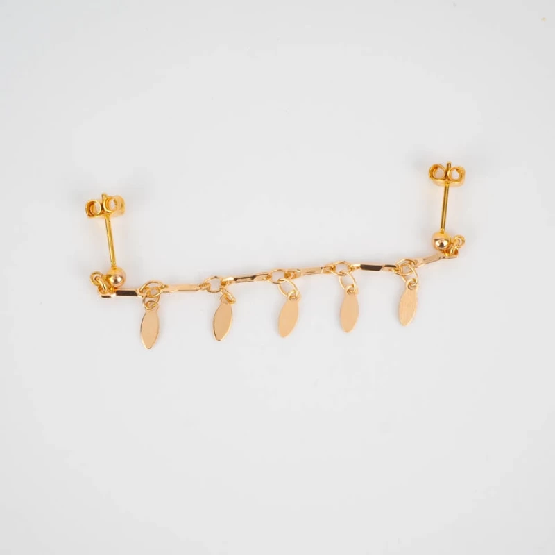 Gold single ear earring - Pomme Cannelle Gold single ear earring - Pomme Cannelle