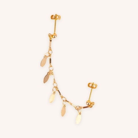 Mono gold earring - Pomme Cannelle