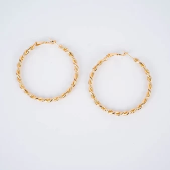 Eve gold hoop earrings -...