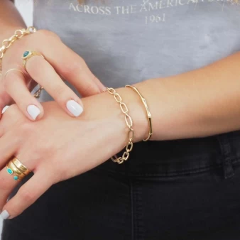 Bracelet Armina en plaqué or - Pomme Cannelle