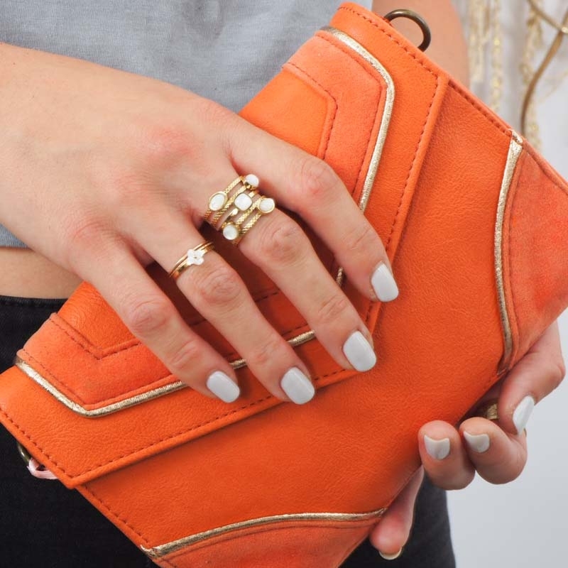 Steel pearly flower ring - Zag Bijoux