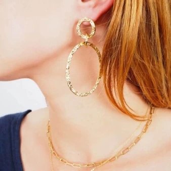 Lucrecia gold earrings - Zag Bijoux