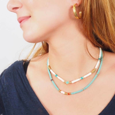 Collier Papeete en acier or jaune - Zag Bijoux