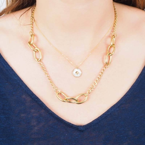 Collier Jesta en acier or jaune - Zag Bijoux