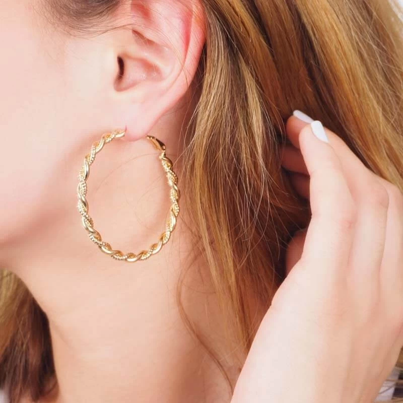 Eve hoop earrings gold - Pomme Cannelle Eve hoop earrings gold - Pomme Cannelle
