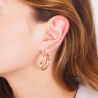 Gold bamboo hoop earrings - Pomme Cannelle