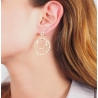 Boucles d'oreilles martelées plaqué or - Pomme Cannelle
