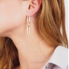Gold curb earrings - Pomme Cannelle