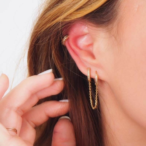 Bague d'oreille Judith plaqué or - Pomme Cannelle