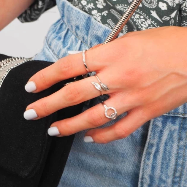 Ring interlaced rings in silver - Pomme Cannelle