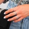 Ring interlaced rings in silver - Pomme Cannelle