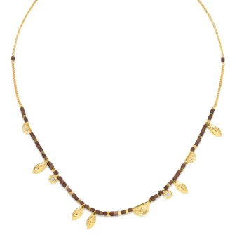Vanilla adjustable multi-tassel necklace - Franck herval