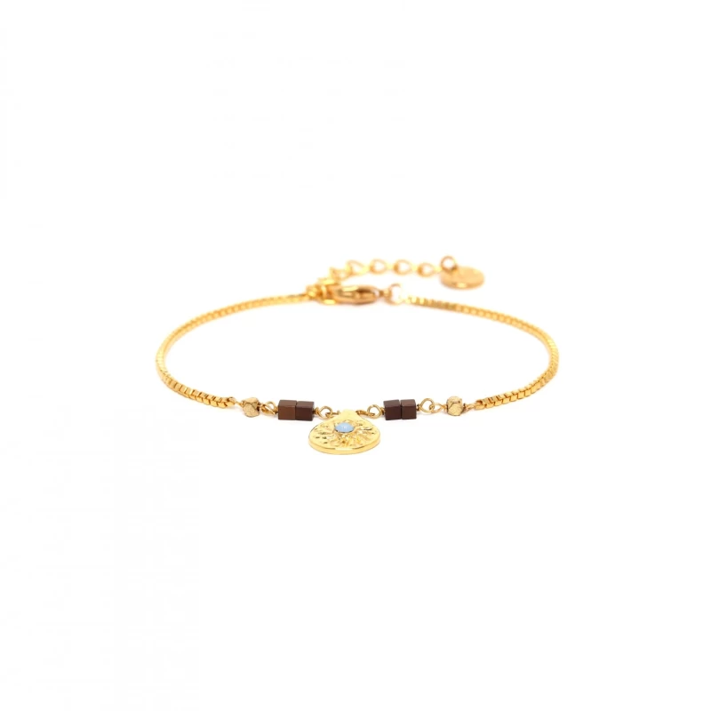 Vanilla bracelet gilded with fine gold - Franck Herval