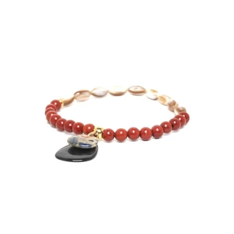 Gaudi extendable jasper & mother-of-pearl bracelet - Nature Bijoux